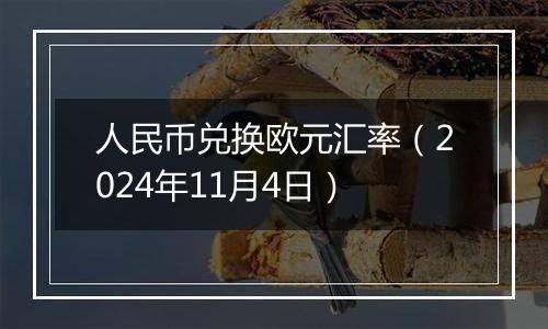 人民币兑换欧元汇率（2024年11月4日）