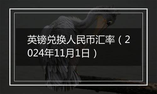 英镑兑换人民币汇率（2024年11月1日）