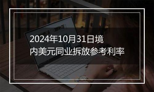 2024年10月31日境内美元同业拆放参考利率