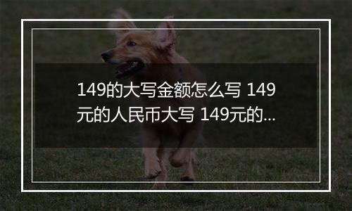 149的大写金额怎么写 149元的人民币大写 149元的数字大写