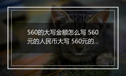 560的大写金额怎么写 560元的人民币大写 560元的数字大写