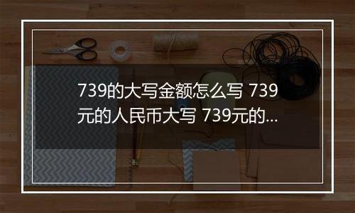 739的大写金额怎么写 739元的人民币大写 739元的数字大写