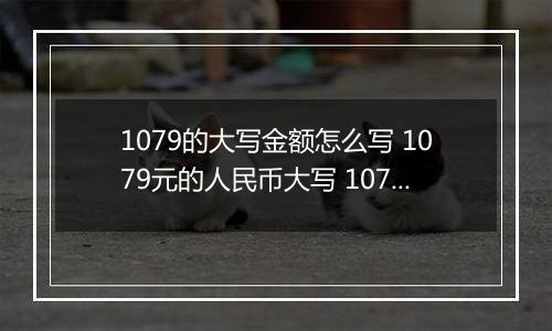 1079的大写金额怎么写 1079元的人民币大写 1079元的数字大写