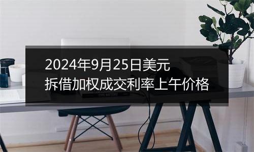 2024年9月25日美元拆借加权成交利率上午价格