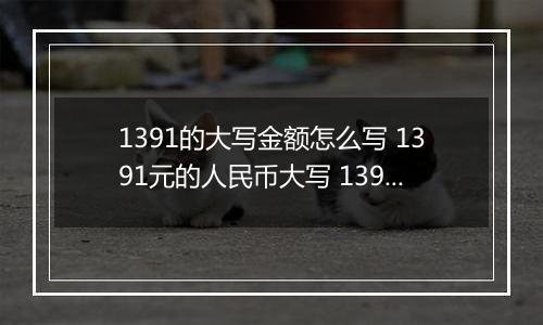 1391的大写金额怎么写 1391元的人民币大写 1391元的数字大写