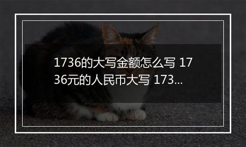 1736的大写金额怎么写 1736元的人民币大写 1736元的数字大写